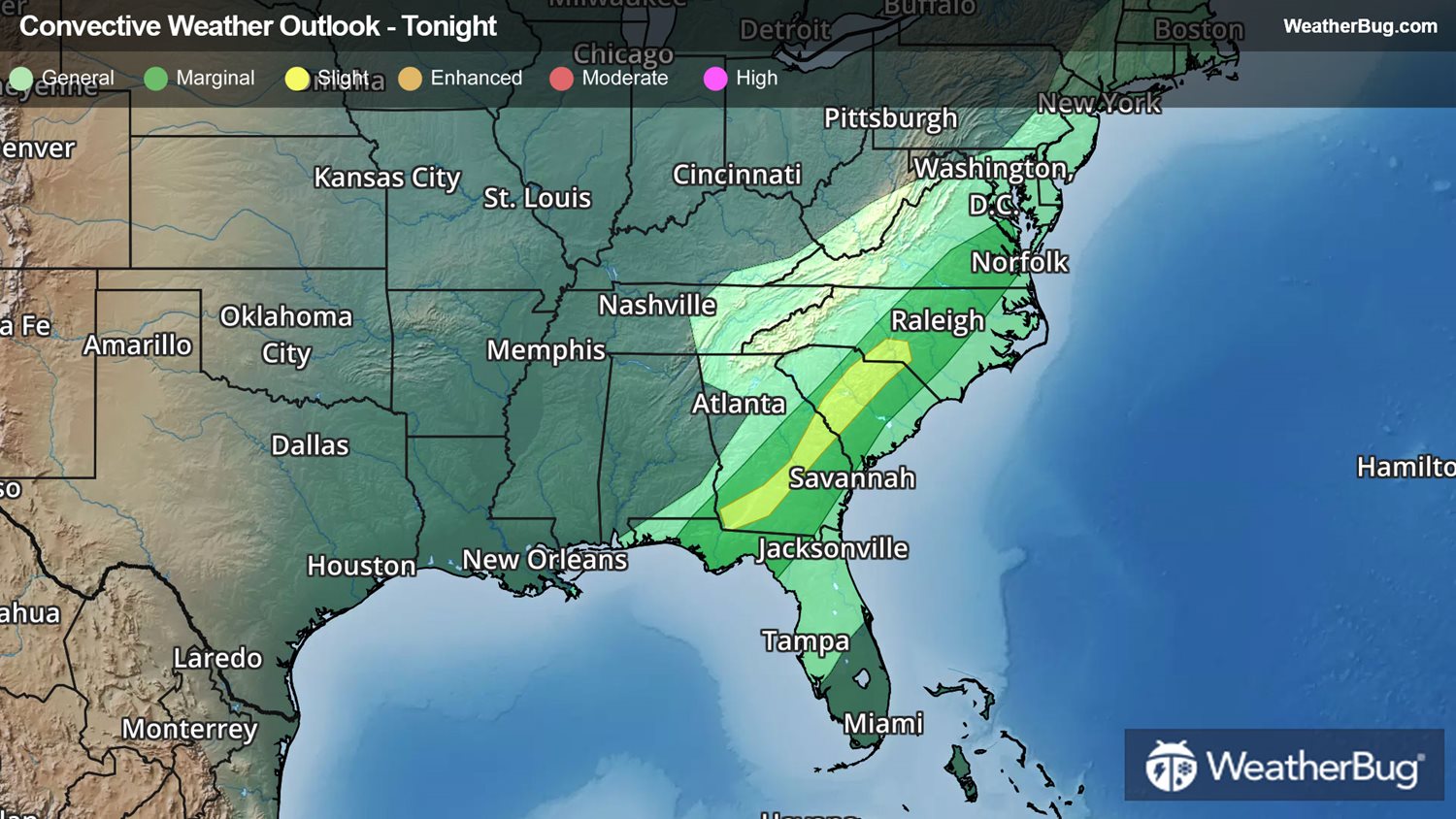 Severe Storms To Blast Tennessee Valley To Southeast | WeatherBug ...