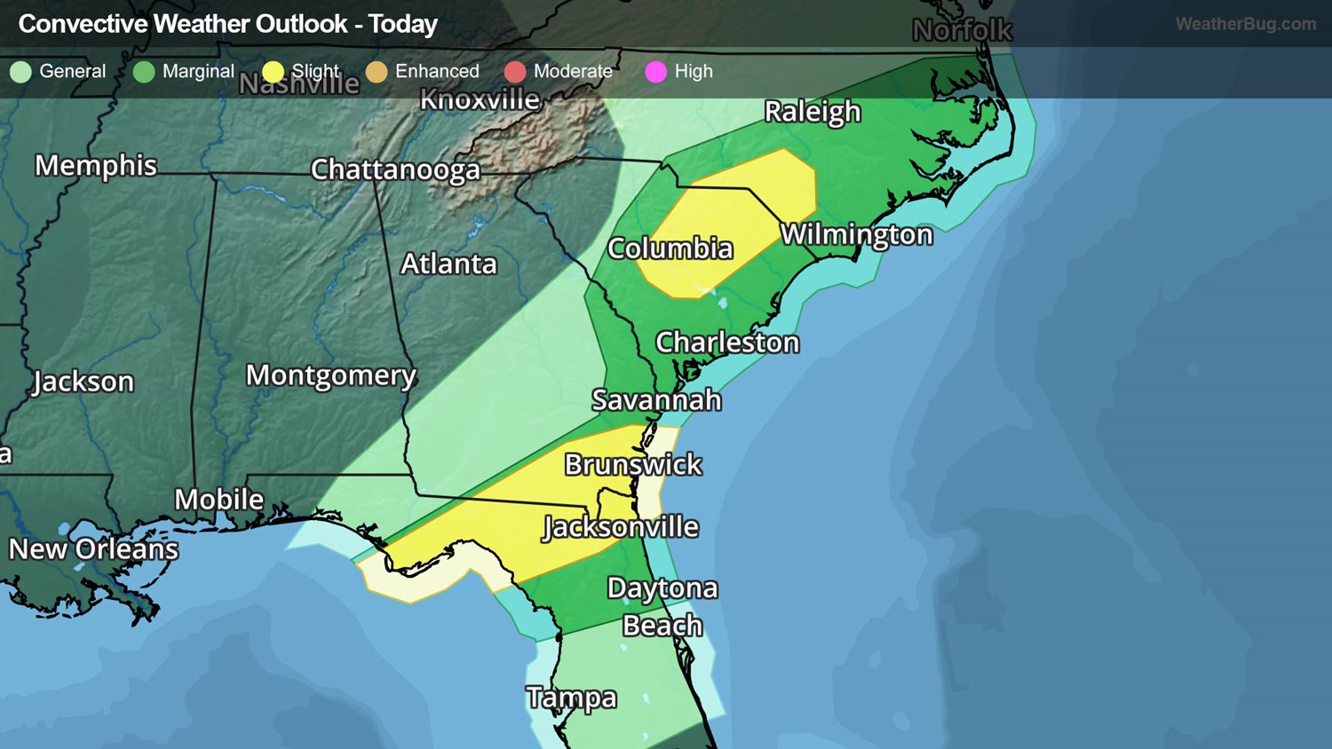 Southeast Swamped With Storms, Flash Flooding WeatherBug