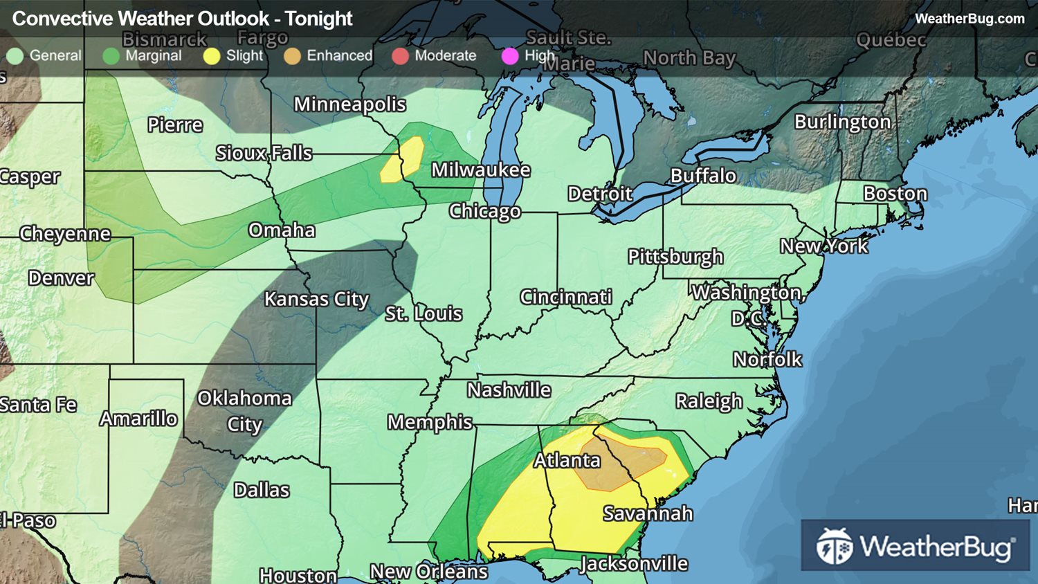Severe Storms Target the Southeast and the Plains | WeatherBug | WeatherBug