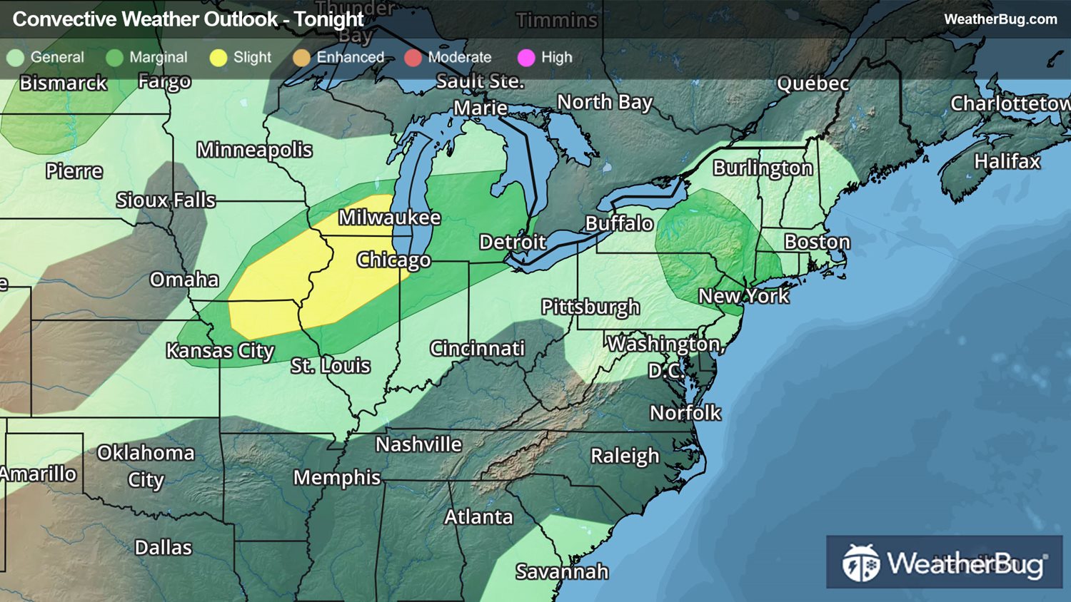 Great Lakes & Midwest Under Severe Threat WeatherBug