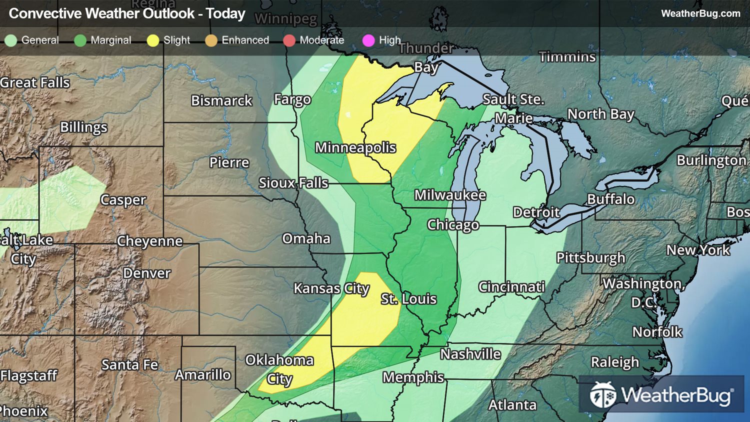 Severe Storms Target Parts of the Nation's Midsection | WeatherBug ...