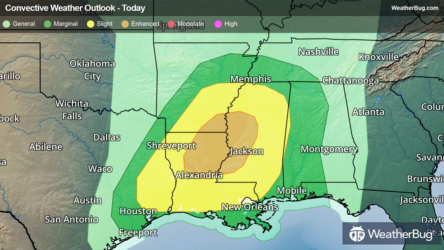 Lower Mississippi Valley, Deep South Brace For Sunday Storm Outbreak ...