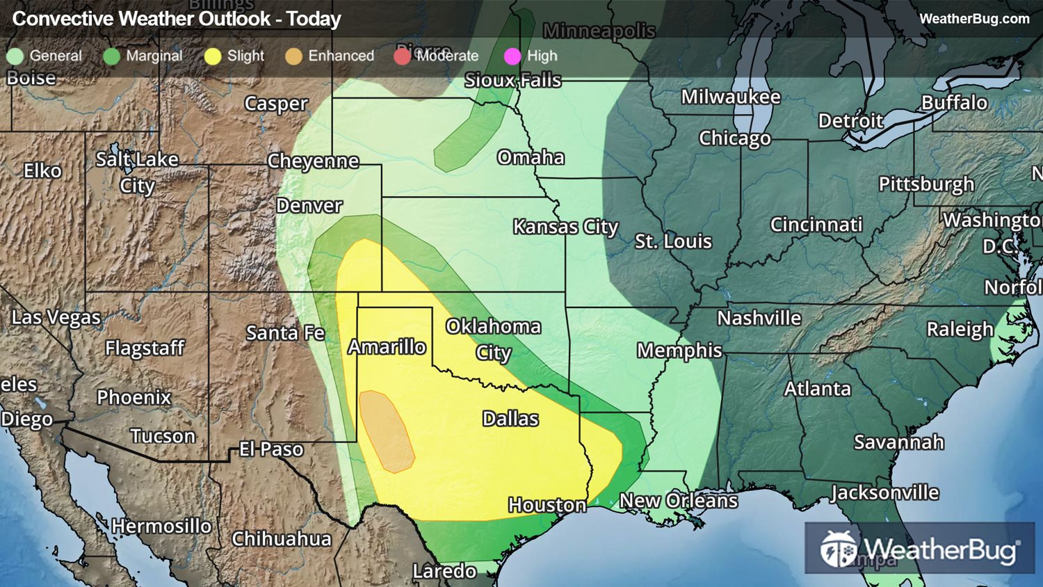 Severe Thunderstorms Rumble Over Parts of the Plains | WeatherBug ...