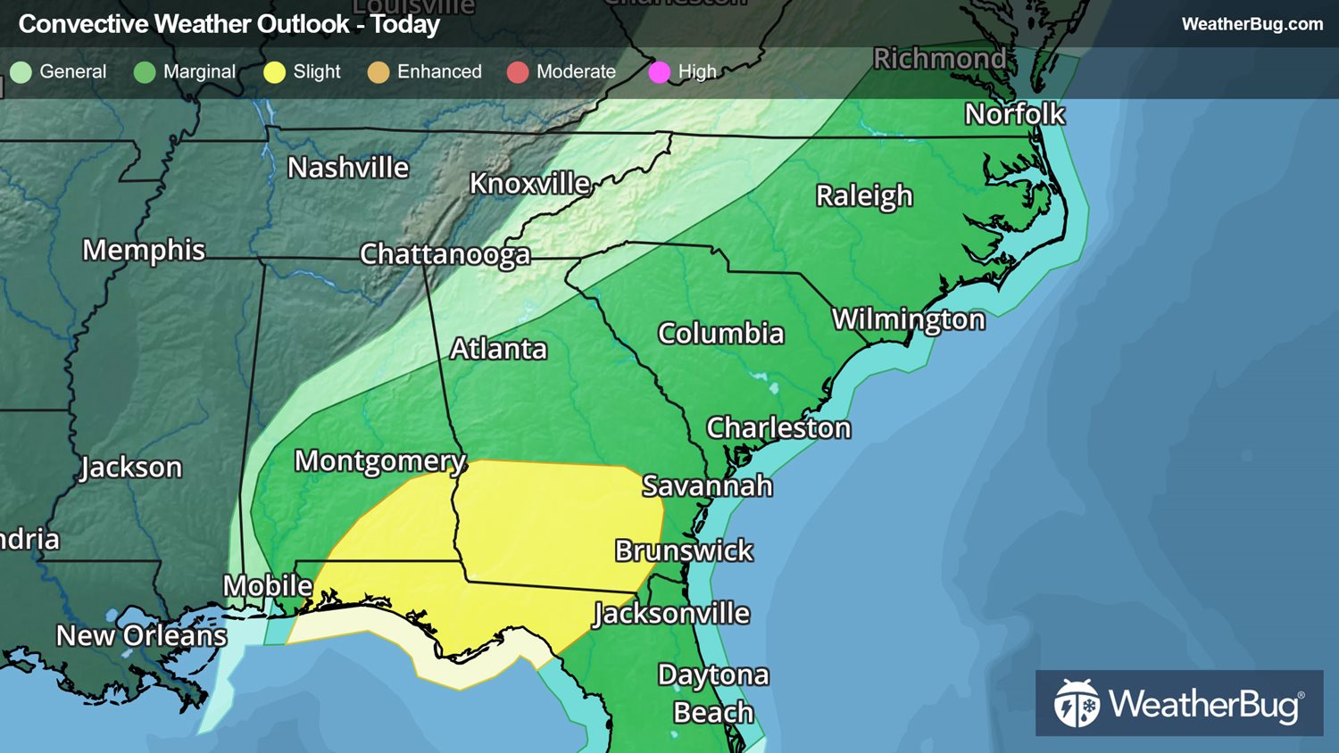 Severe Storms Rumble Through The Southeast WeatherBug