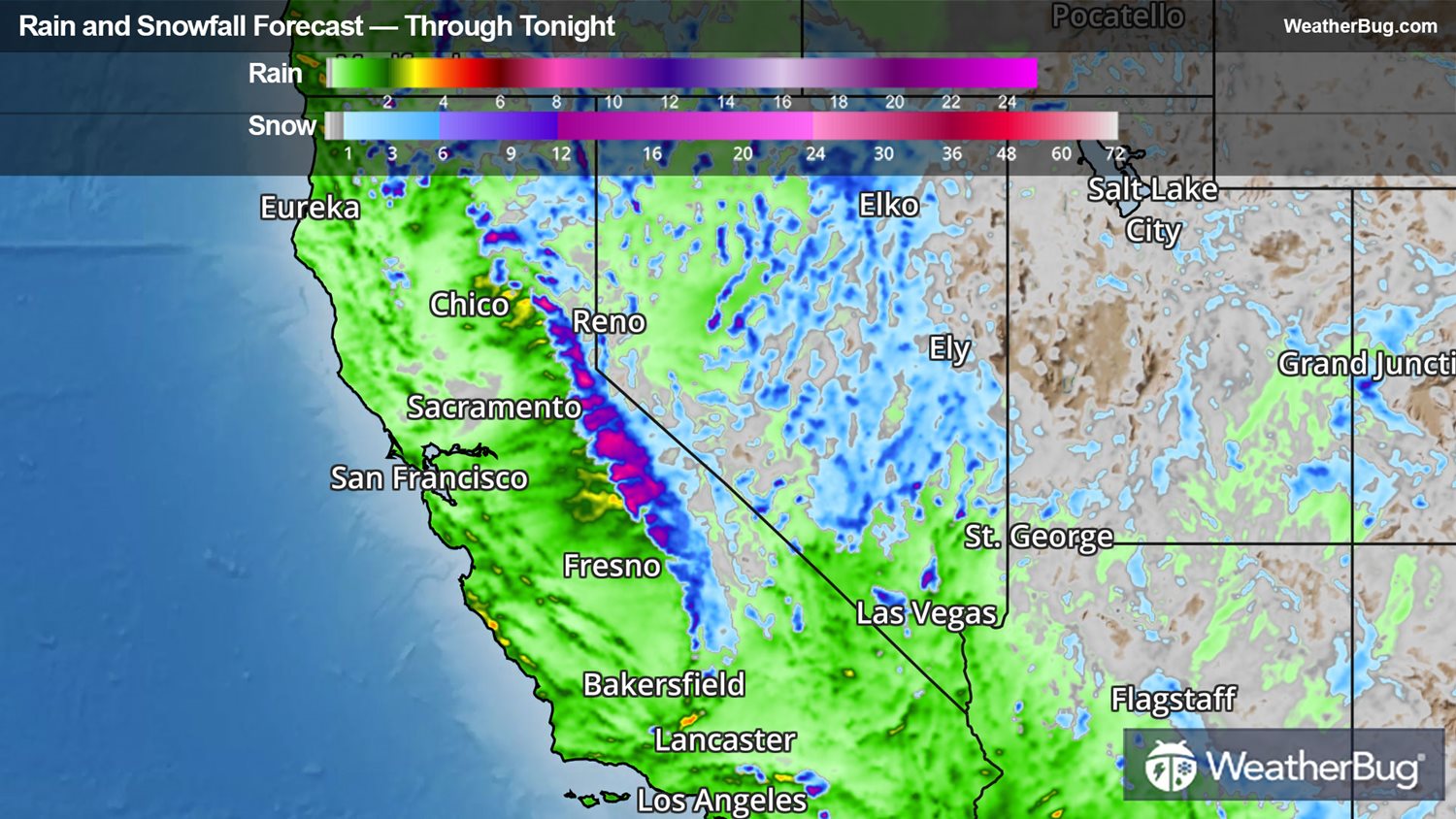 West Coast Remains Damp and Dreary WeatherBug