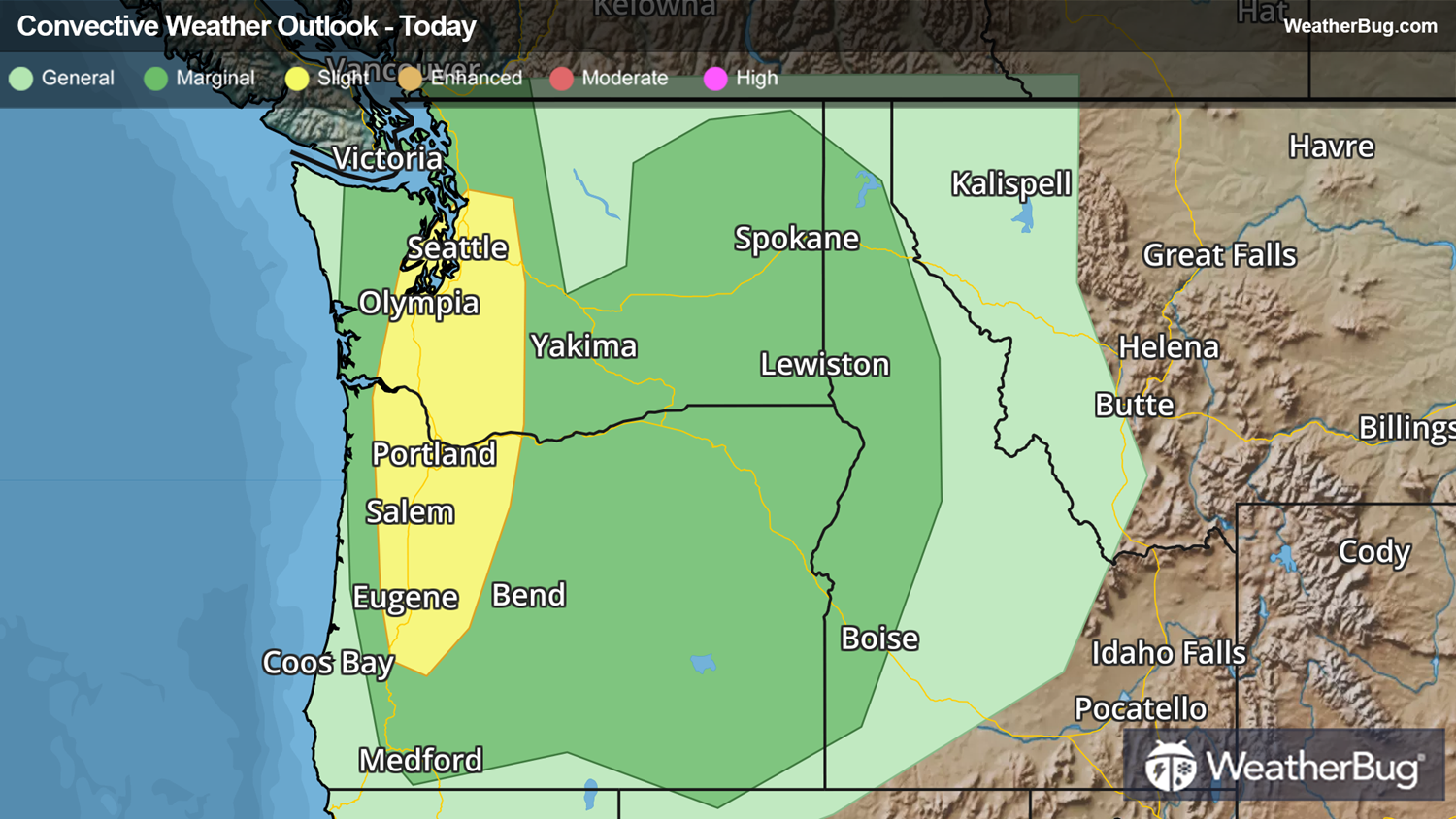 Rare Severe Storms Possible In The Pacific Northwest | WeatherBug ...