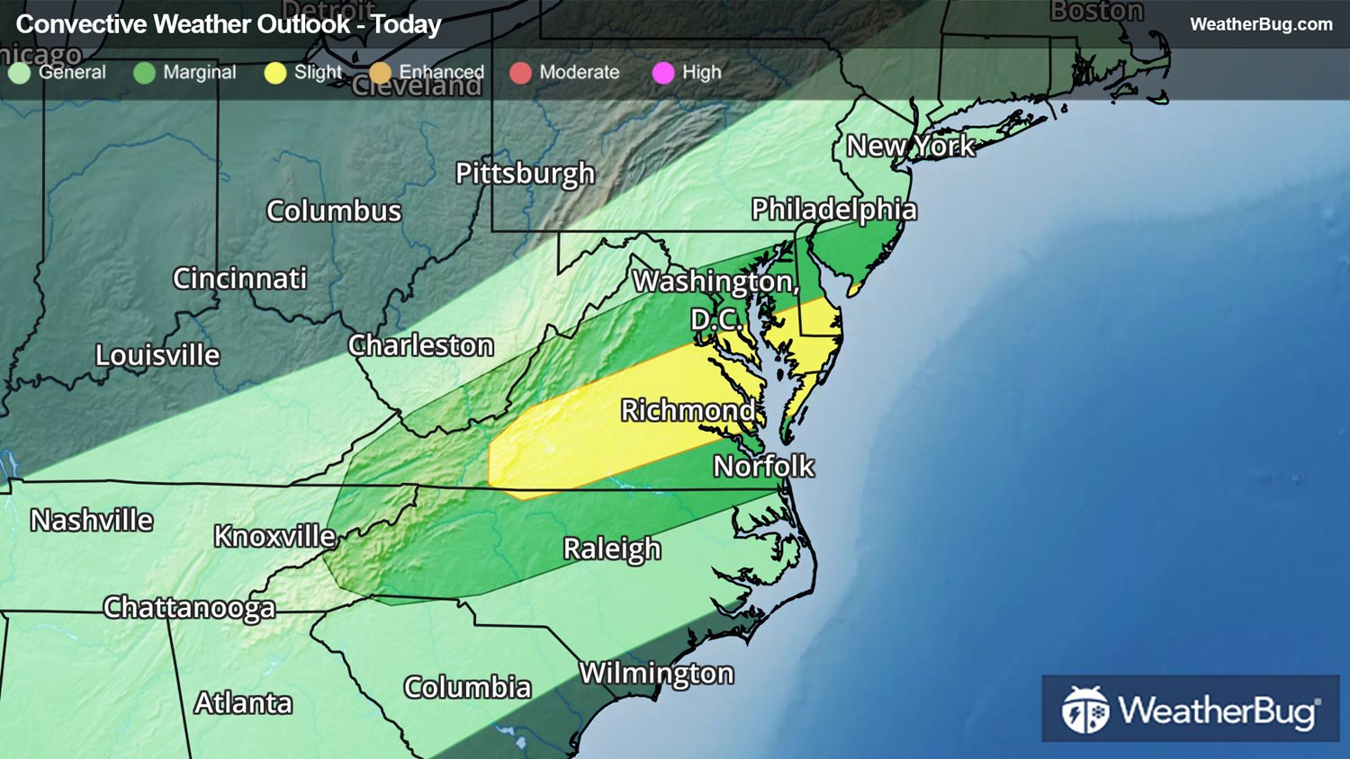 Severe Storms Take Aim At The Mid-Atlantic | WeatherBug