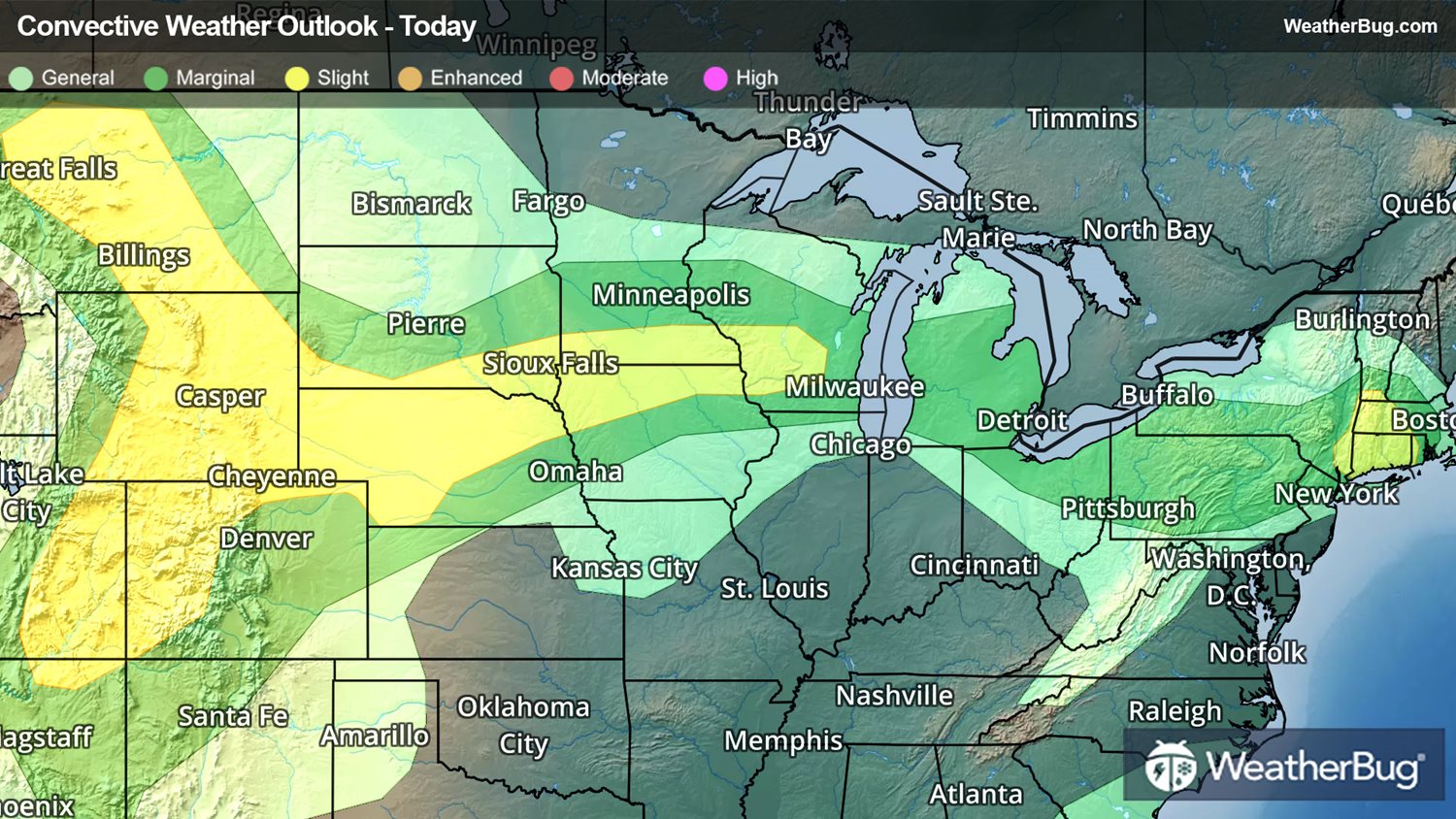 Scattered Storms Roll Across The Rockies, Northern Tier | WeatherBug ...