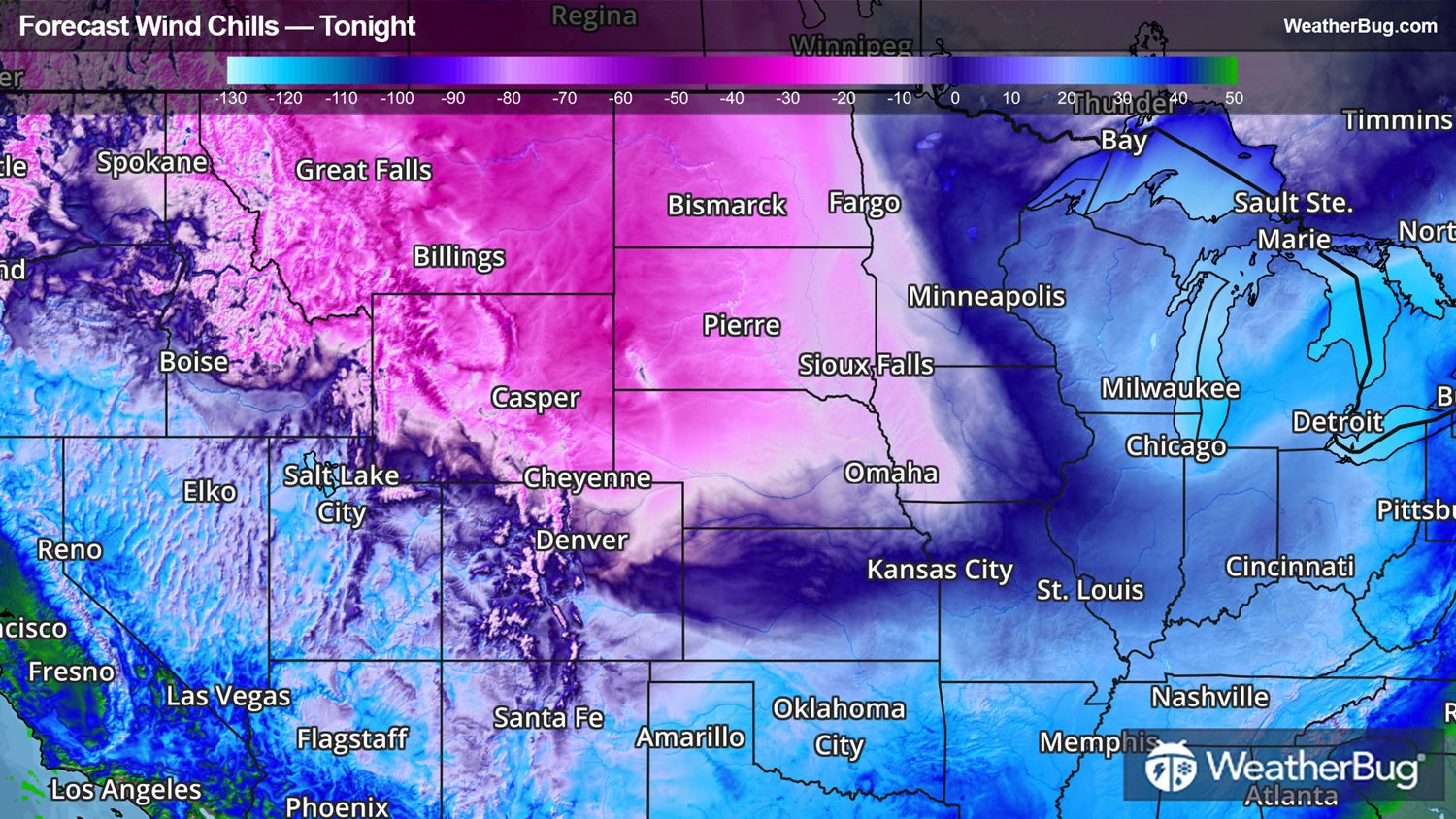 Frigid Weather to Impact Central U.S. WeatherBug