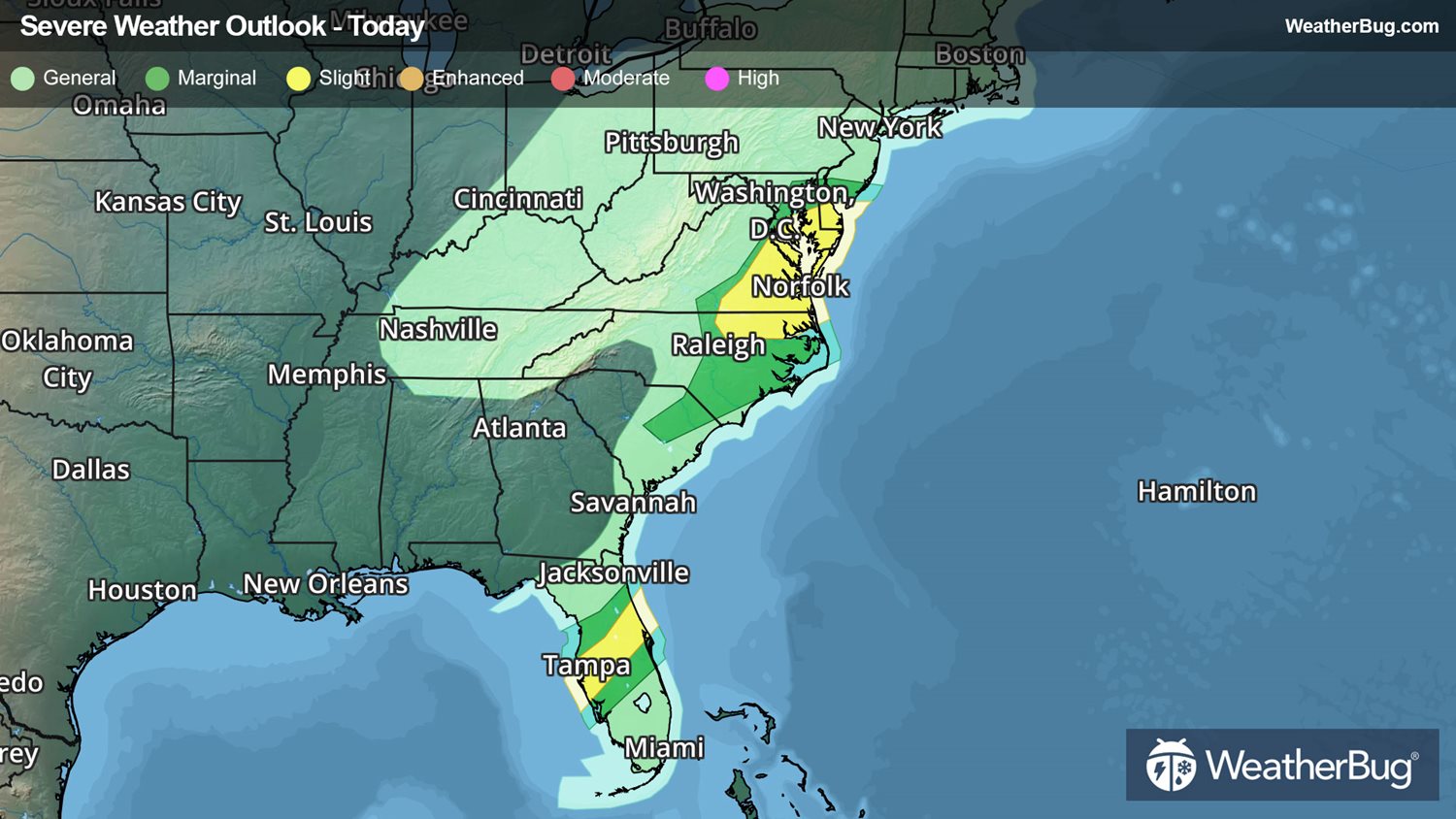 Severe Weather Reaches The East WeatherBug