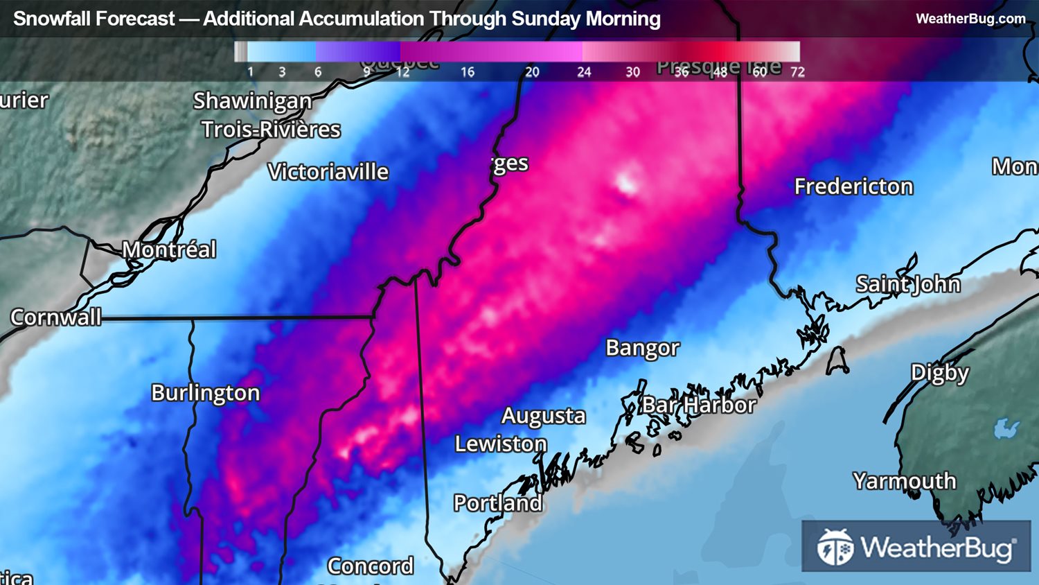 Northern New England, Upstate New York Buried Under Heavy Snow WeatherBug
