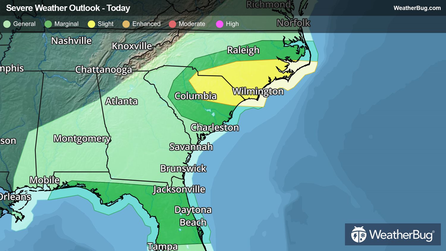 Southeast Battered By Severe Storms WeatherBug