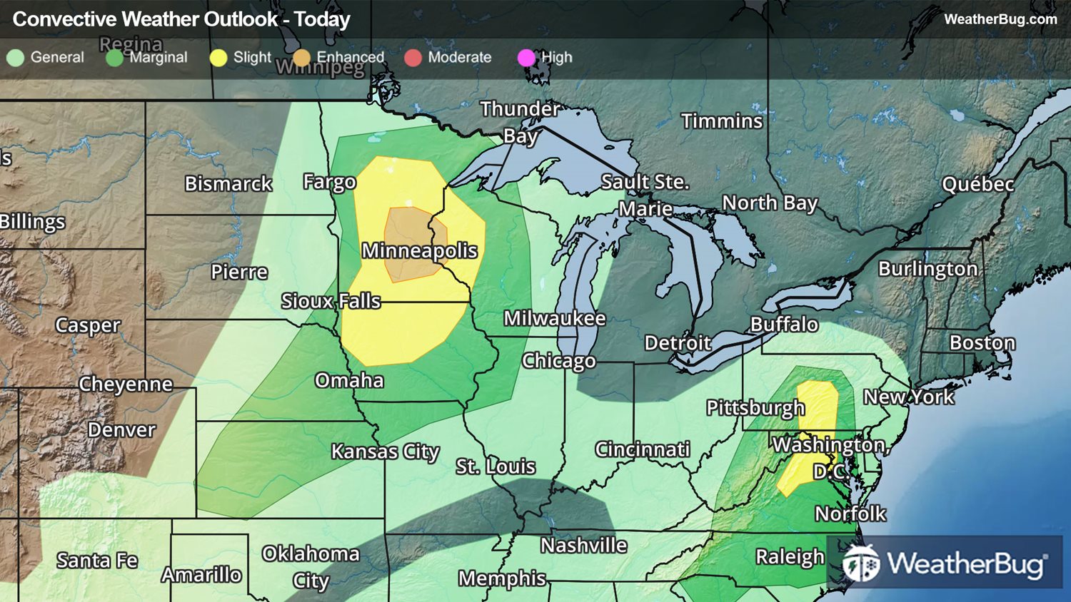 Rounds of Severe Weather Target Midwest, Mid-Atlantic | WeatherBug ...