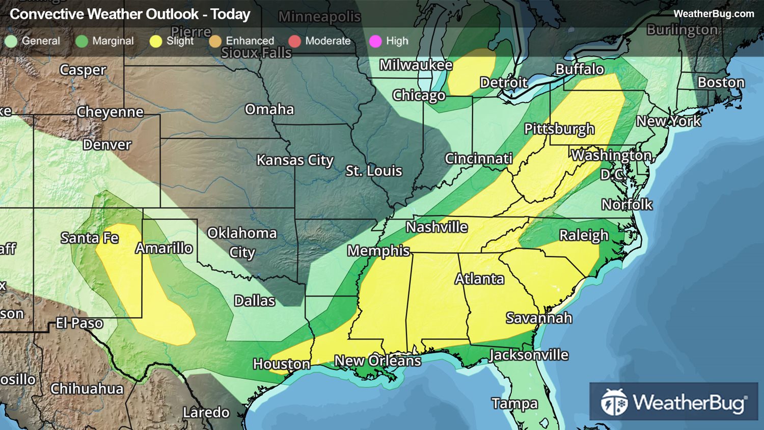 Stormy Weather Impacts Southern High Plains | WeatherBug | WeatherBug