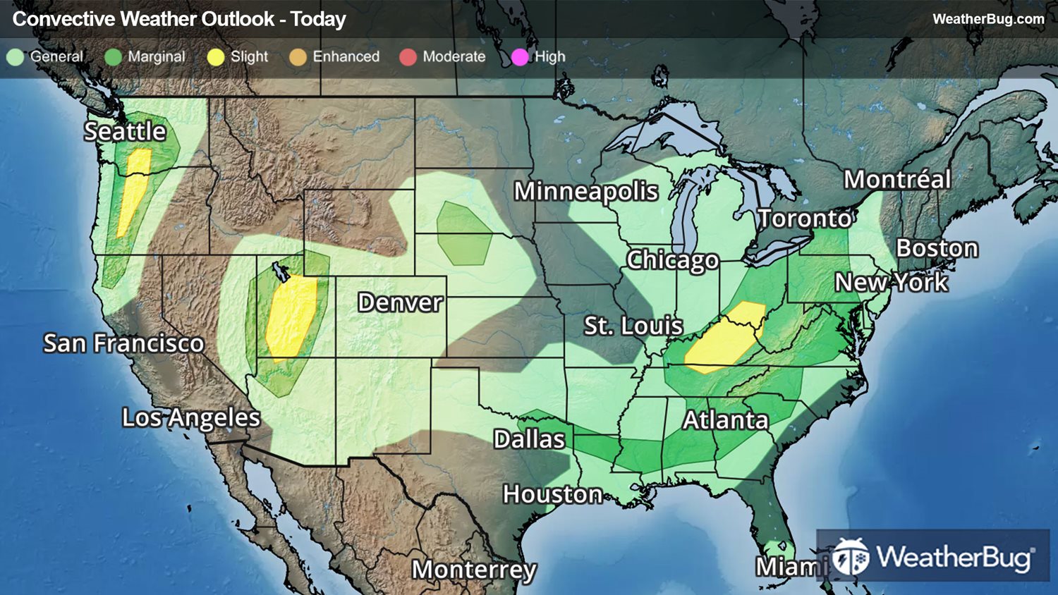 Multiple Areas Under Severe Weather Threats | WeatherBug | WeatherBug