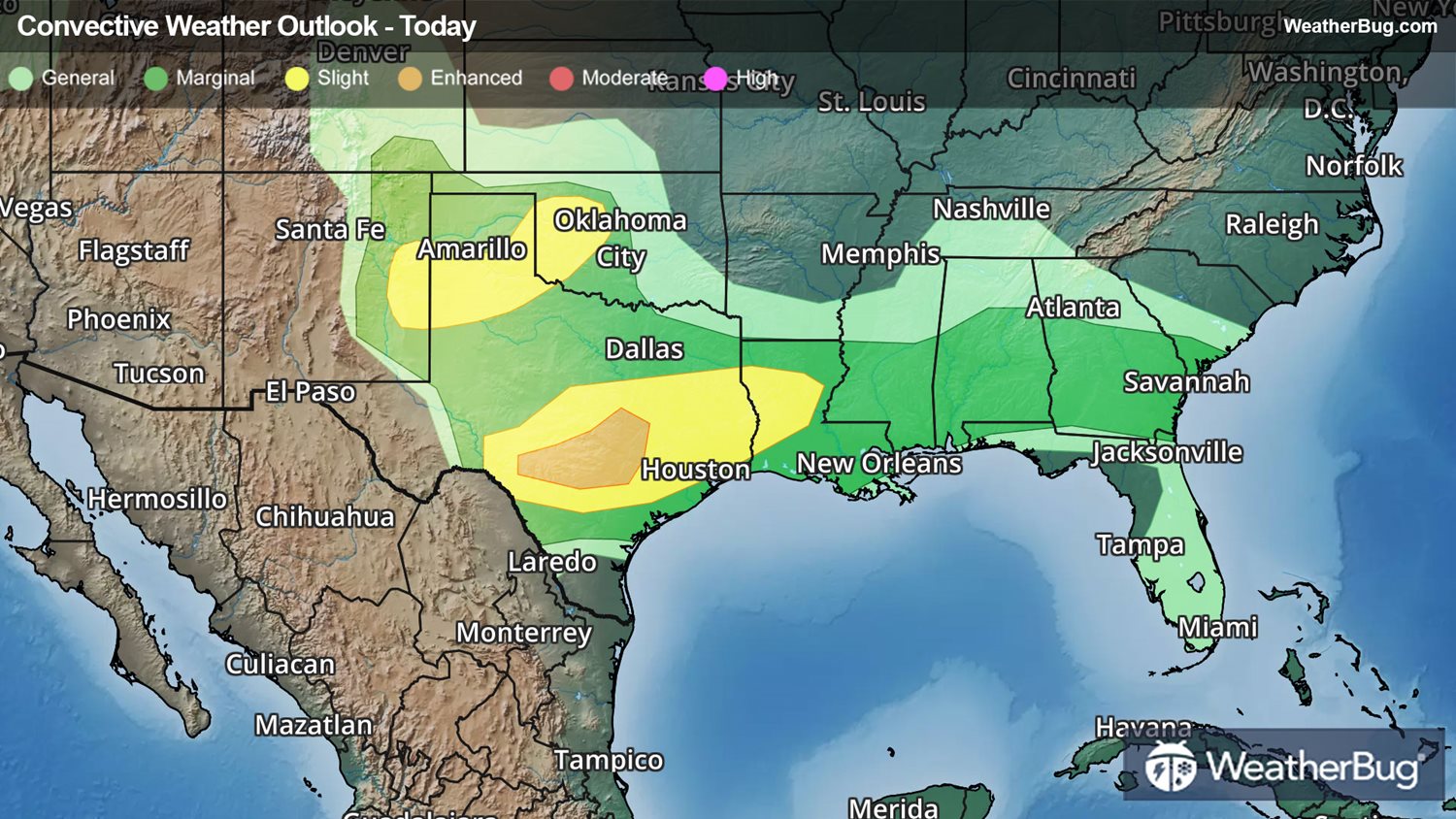 Big Storms Focus On The Deep South | WeatherBug | WeatherBug