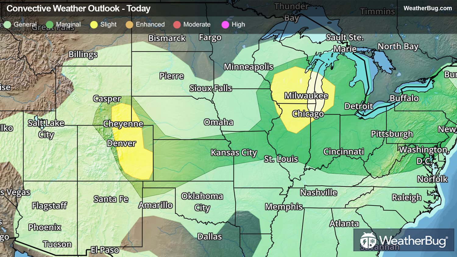 Severe Storms Take Aim at the Great Lakes, Western Plains | WeatherBug ...